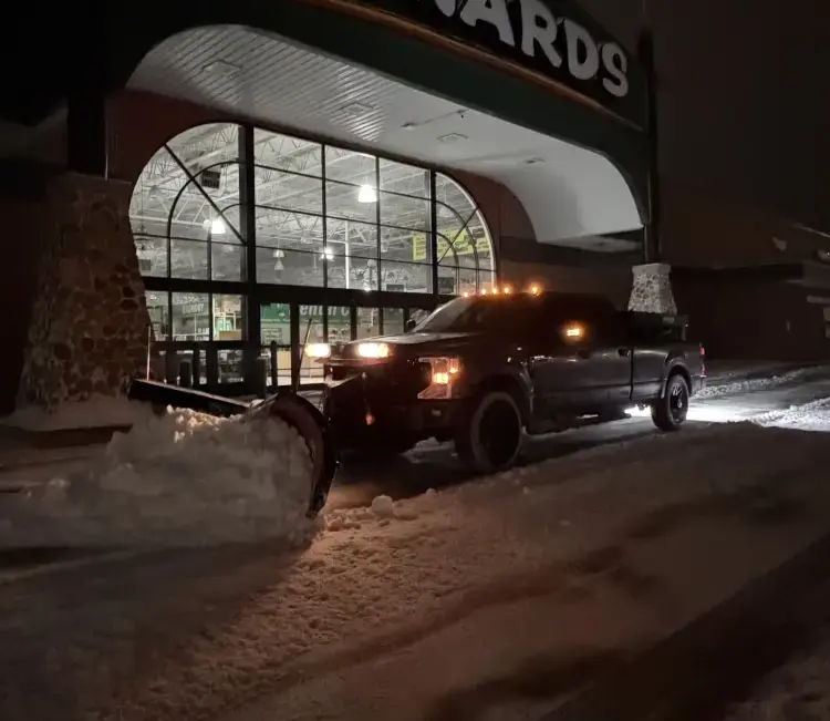 Snow Plow In Menards parking lot Square Snow Plow In Menards parking lot Square