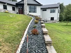 Background yard retaining wall